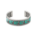 Double Gucci Cube Green Wide Bracelet